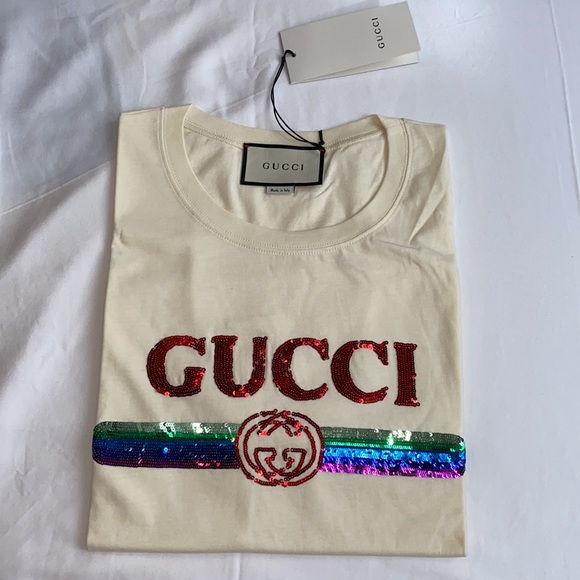 GUCCI Sequin T-Shirt - Picture 1 of 9